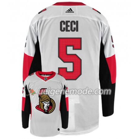 Herren Eishockey Ottawa Senators Trikot CODY CECI 5 Adidas Weiß Authentic
